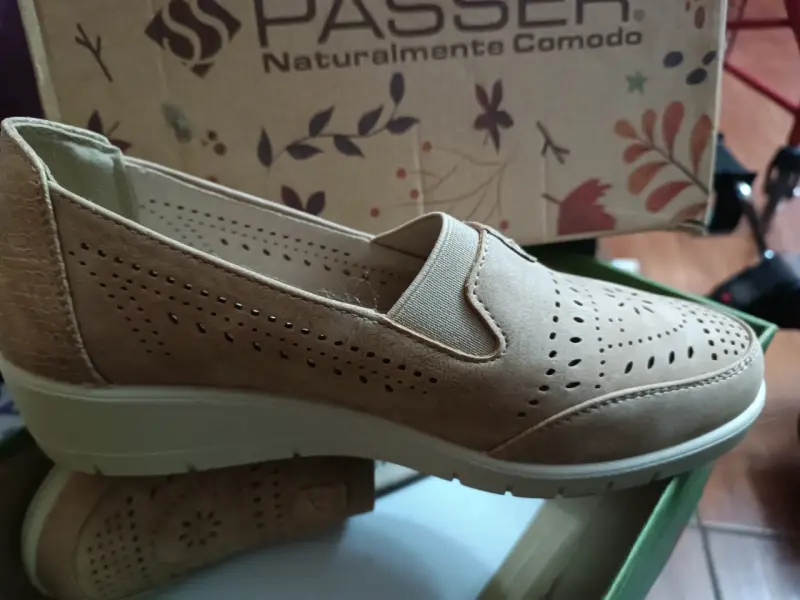 Zapatos casuales beige Passer para mujer - 3