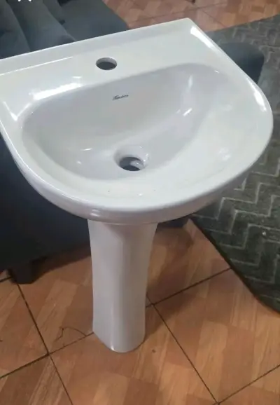 Lavamanos pedestal blanco Fanaloza - miniatura 1