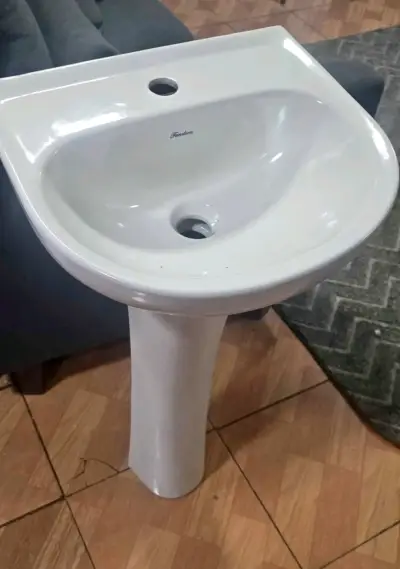 Lavamanos pedestal blanco Fanaloza - miniatura 4