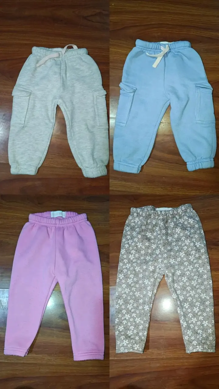 Conjunto de 4 pantalones talla 12 meses niña