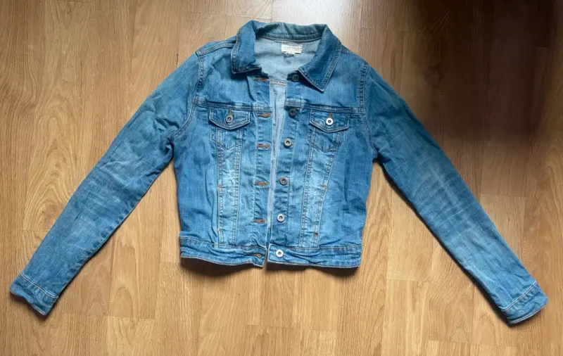 Chaqueta de mezclilla azul para mujer - 1