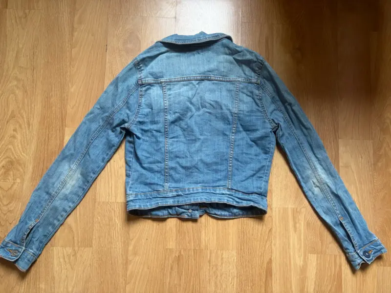 Chaqueta de mezclilla azul para mujer - 2