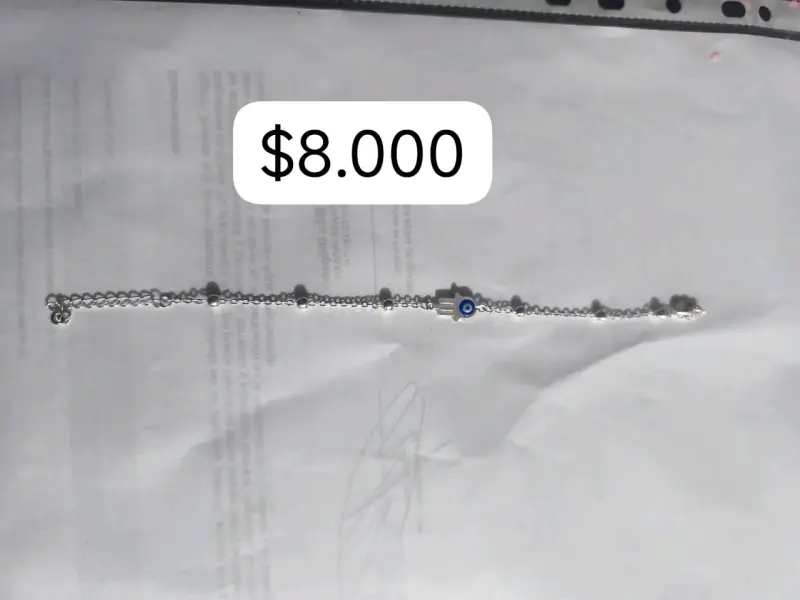 Pulsera de plata con dije de ojo turco