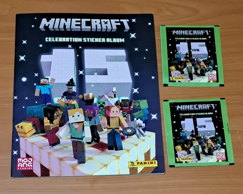 Álbum Minecraft Celebración 15 Años + 10 sobres