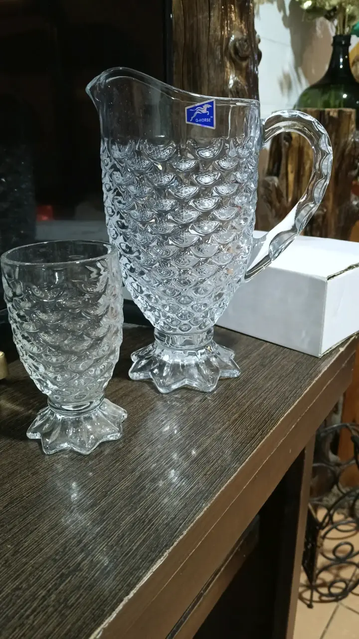 Set de Jarra y Vasos de Cristal G-Horse - 1