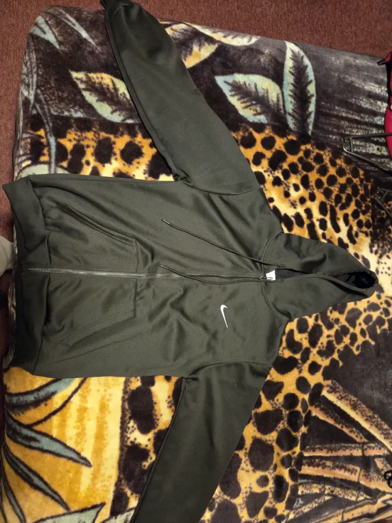Polerón con capucha Nike verde oscuro