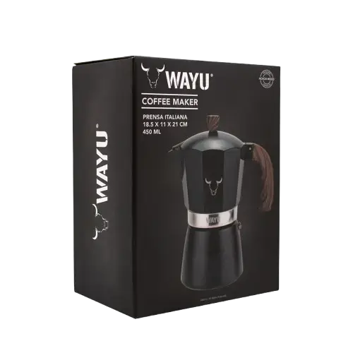Cafetera Italiana Wayu 450 ml Negra - 1