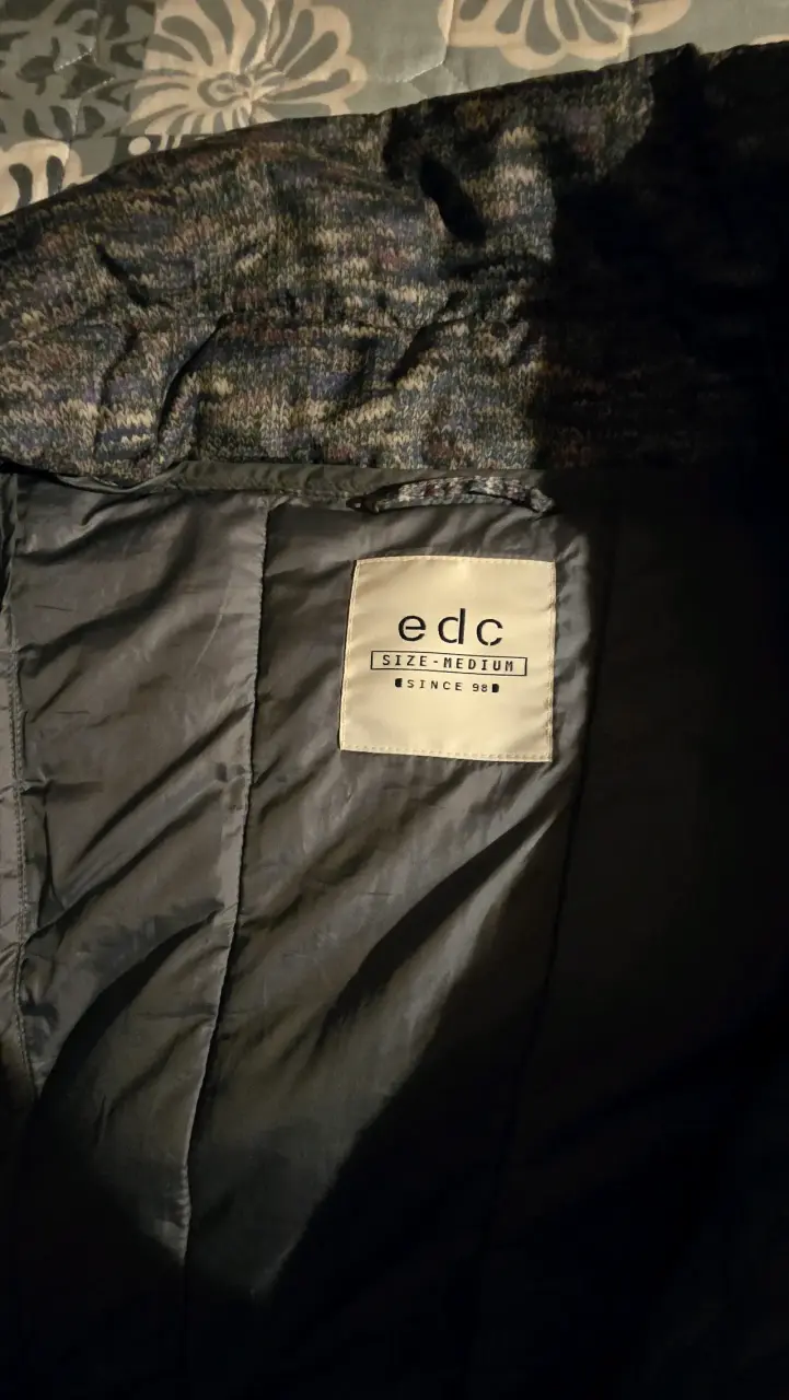 Chaqueta acolchada gris EDC talla M - 2