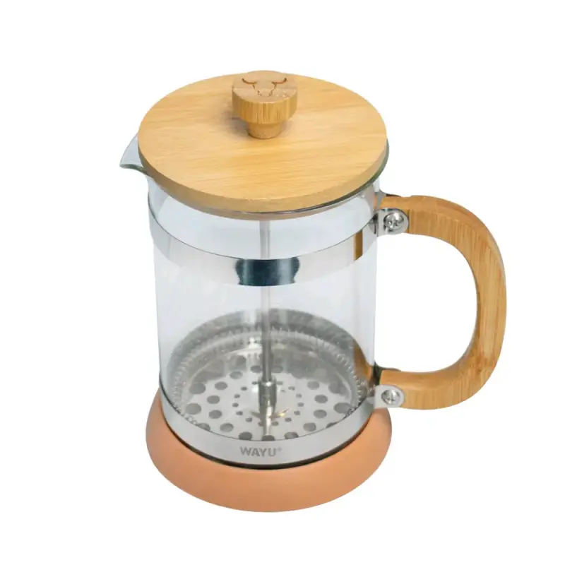 Cafetera Francesa de Vidrio y Bambú Wayu - 2