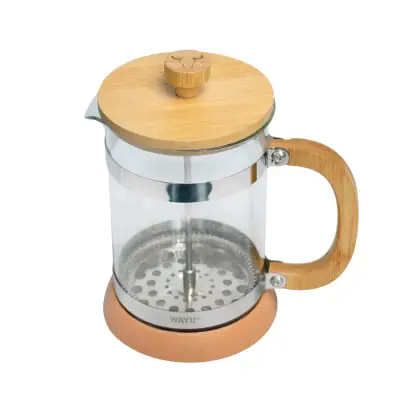 Cafetera Francesa de Vidrio y Bambú Wayu - miniatura 2