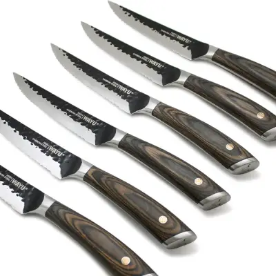 Set de cuchillos de carne Wayu en caja de madera - miniatura 2