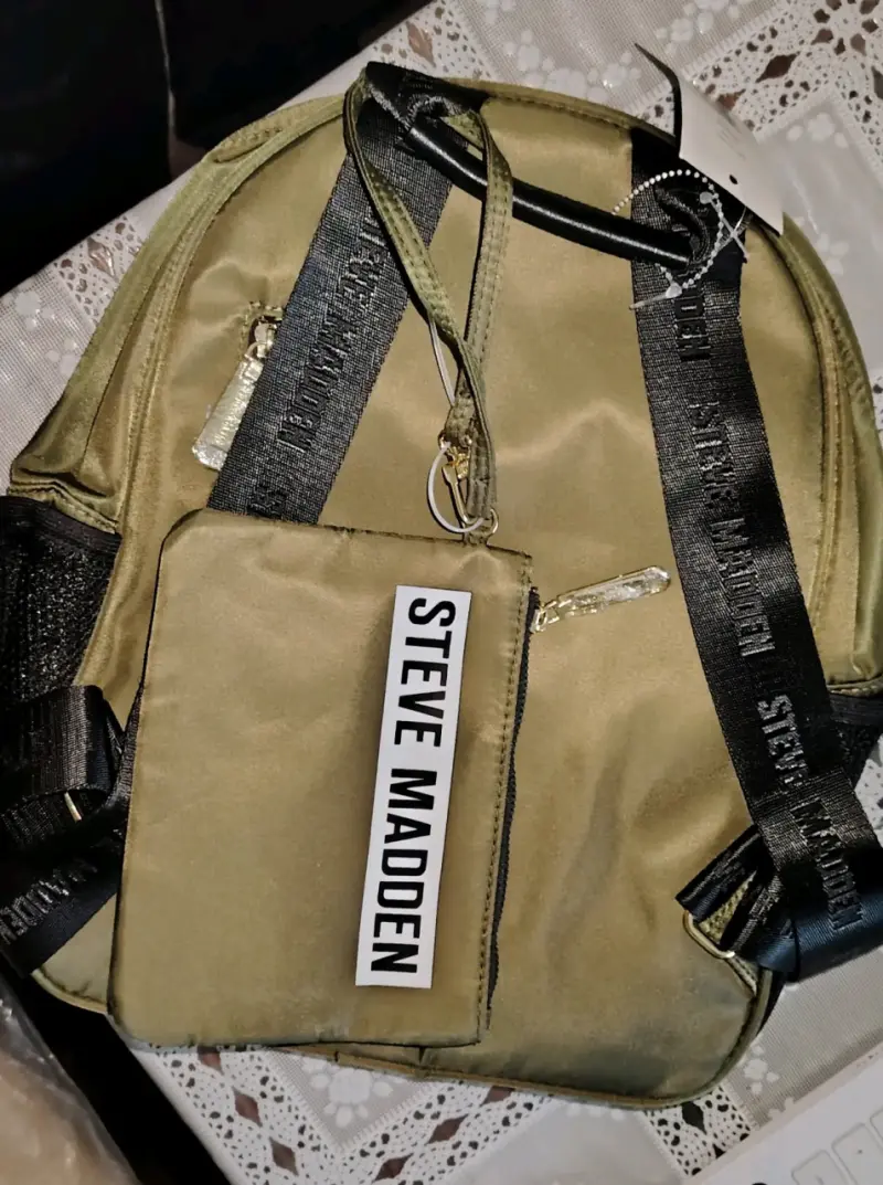 Mochila verde Steve Madden con bolso adicional - 3