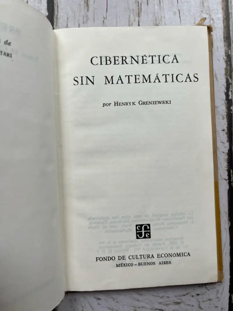Cibernética Sin Matemáticas de Henryk Greniewski - 4