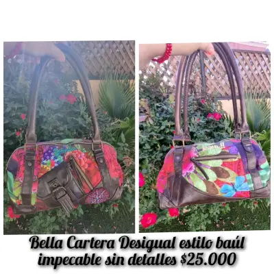 Bolso de mano Desigual multicolor con diseño floral - miniatura 6