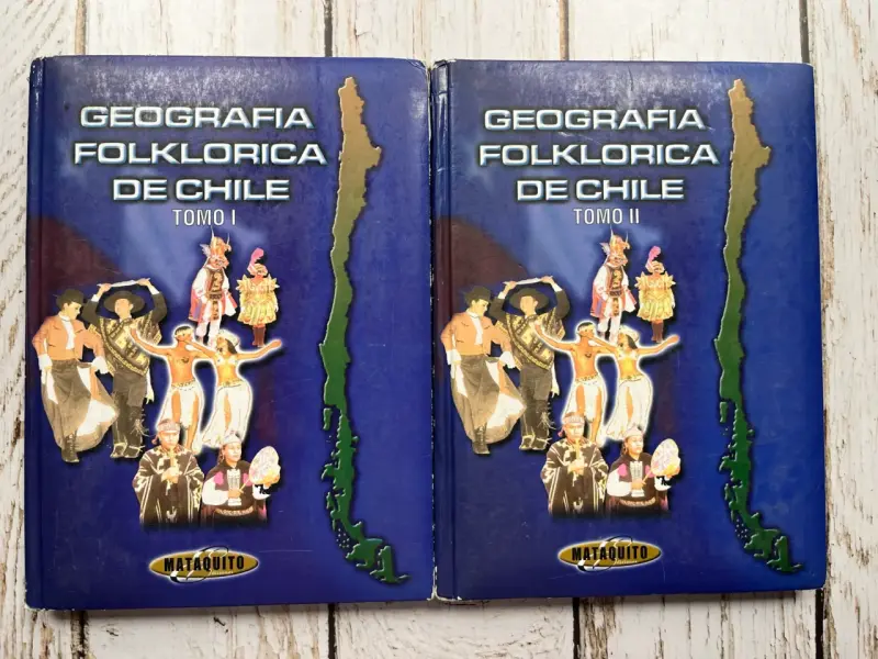 Libros Geografía Folklórica de Chile Tomos I y II - 1