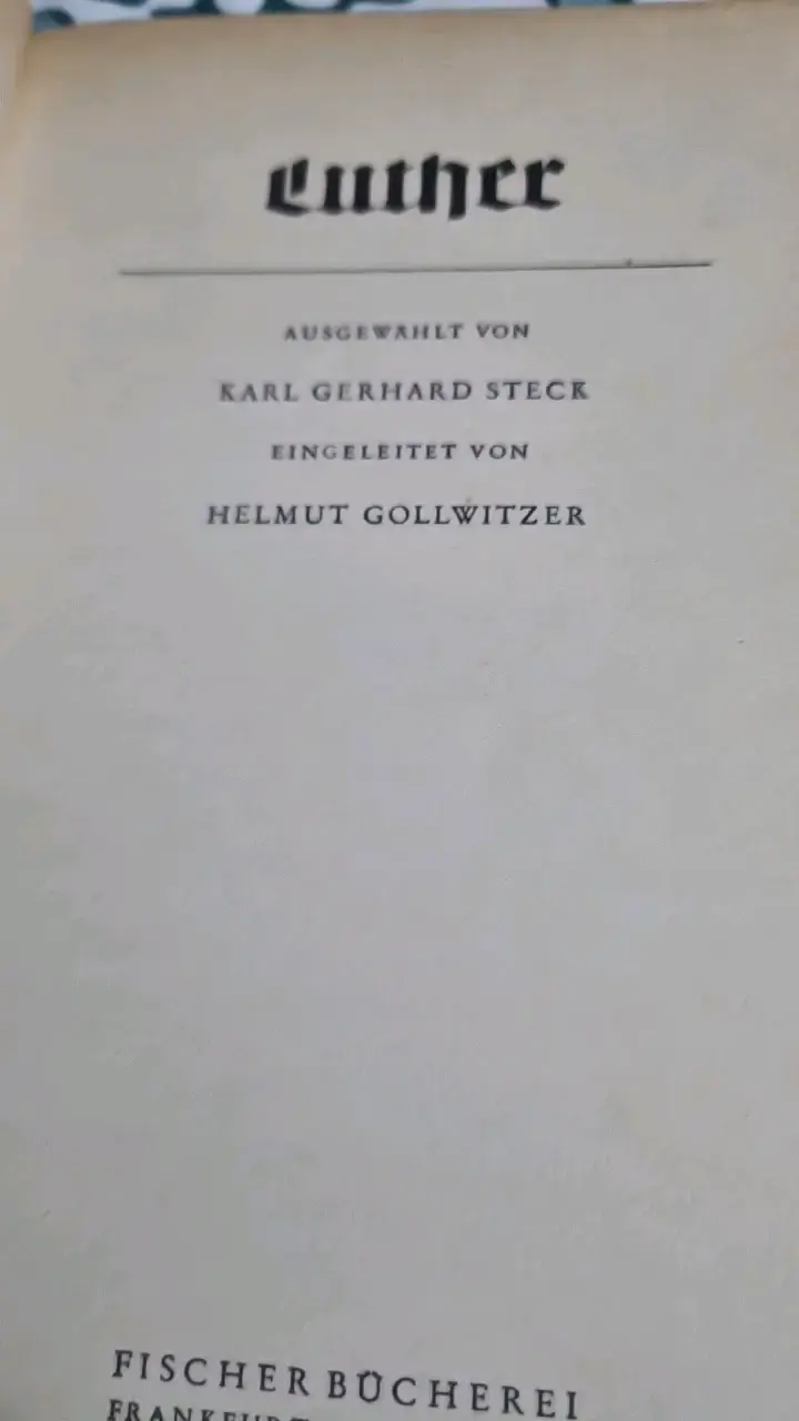 Libro 'Luther' de Helmut Gollwitzer - 2