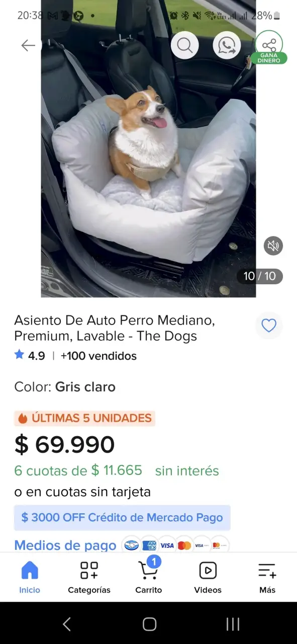 Cama de Auto TheDogs para Perro (M) - 2