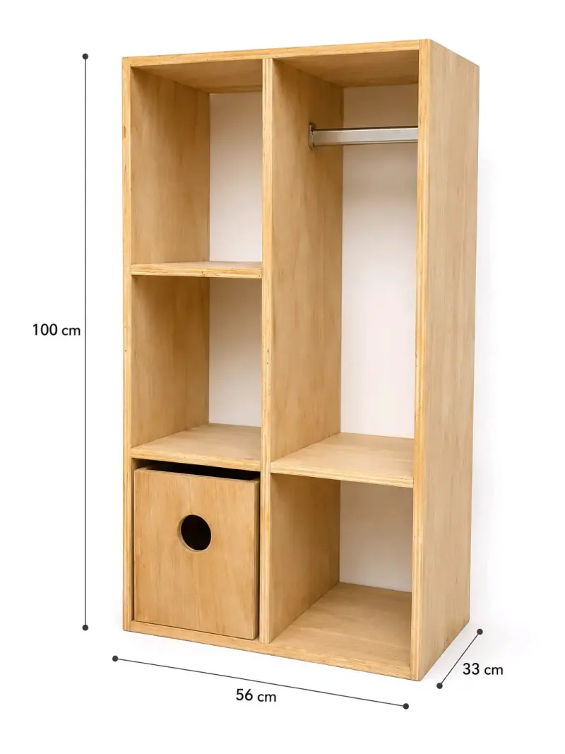 Closet Montessori de madera - 1