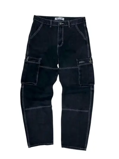 Jeans Cargo Baggy/Relaxedfit Negro - Streetwear - miniatura 1