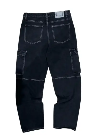 Jeans Cargo Baggy/Relaxedfit Negro - Streetwear - miniatura 2