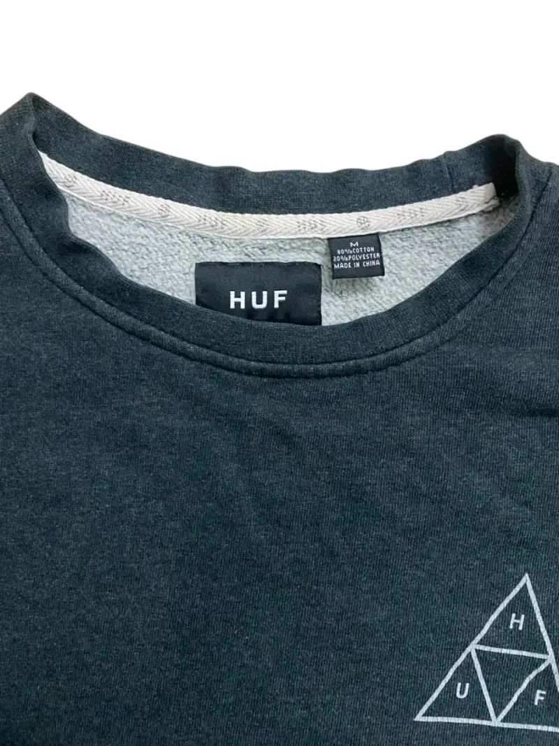 Polerón negro HUF con diseño gráfico - 3