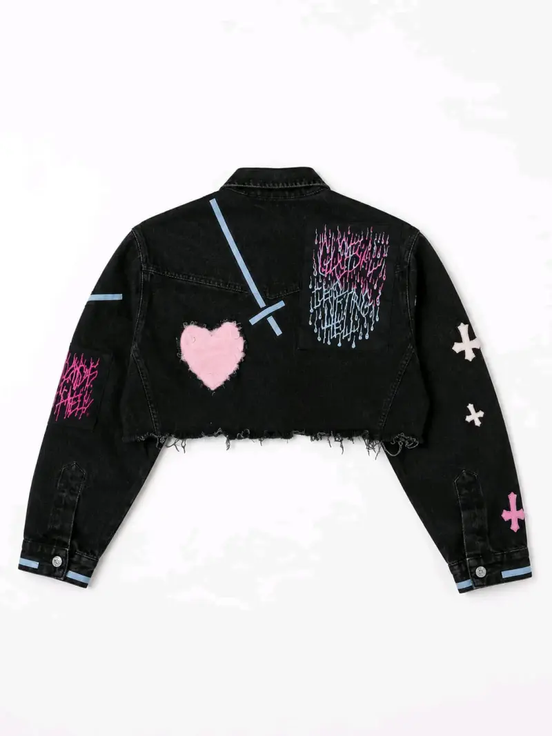Chaqueta de mezclilla crop - 2