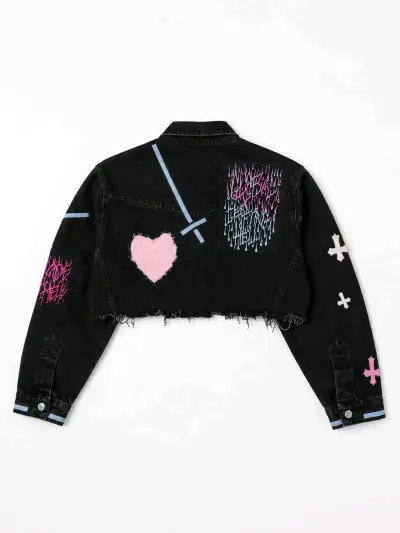 Chaqueta de mezclilla crop - miniatura 2