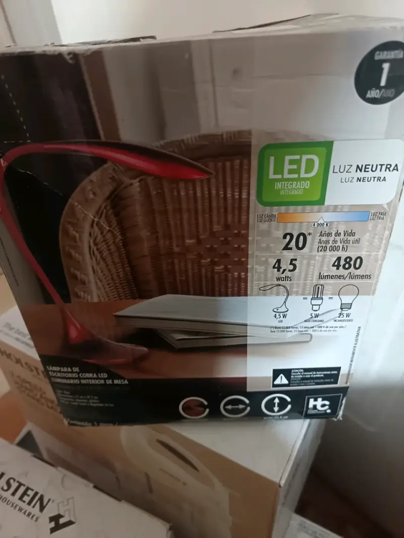 Lámpara de escritorio LED Cobra roja - 2