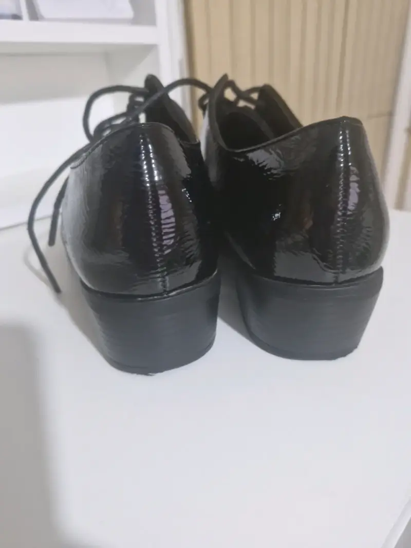 Zapatos de vestir negros con cordones para mujer - 3