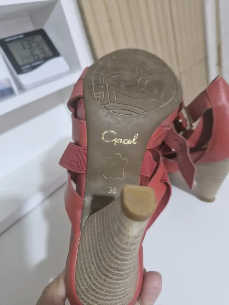 Sandalias de tacón rojo para mujer Gacel - 4
