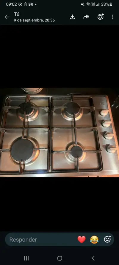 Cocina encimera de acero inoxidable con 4 quemadores - miniatura 1
