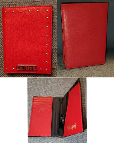 Portapasaporte rojo Victoria's Secret con tachas - miniatura 4