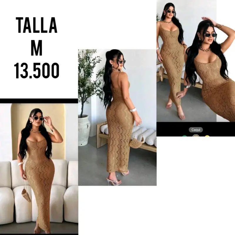 Vestido largo ajustado con estampado animal print - 4