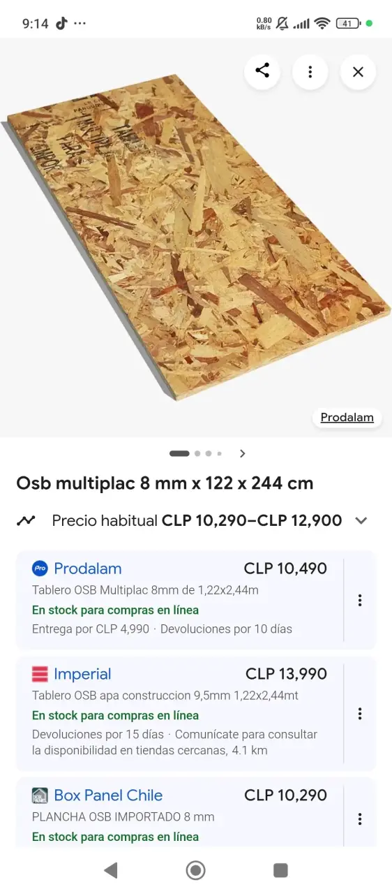 Plancha OSB 8mm 122x244cm para Construcción - 2
