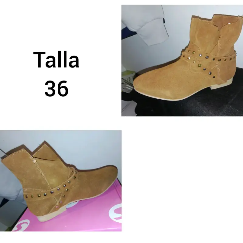 Botines de gamuza con tachas talla 36 - 1