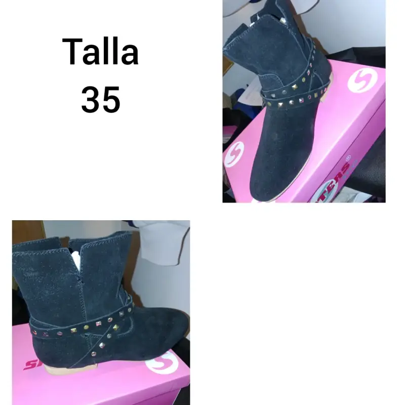 Botines de gamuza con tachas talla 36 - 3