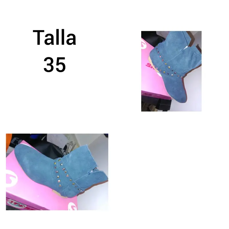 Botines de gamuza con tachas talla 36 - 4