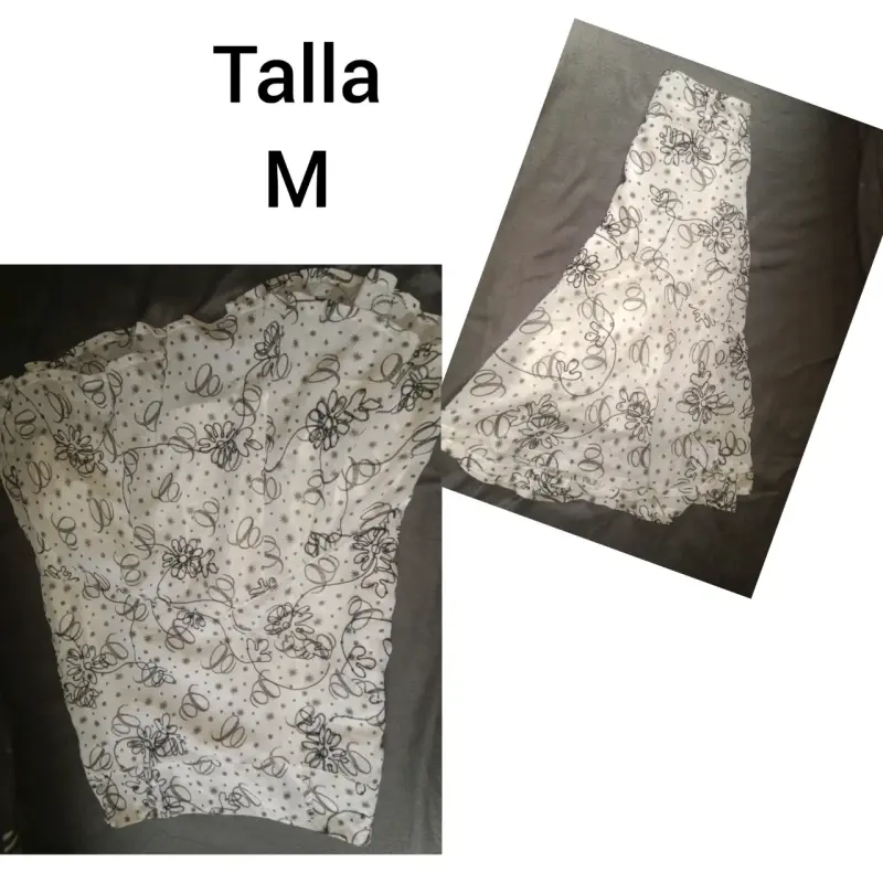 Falda larga floral talla M - 1