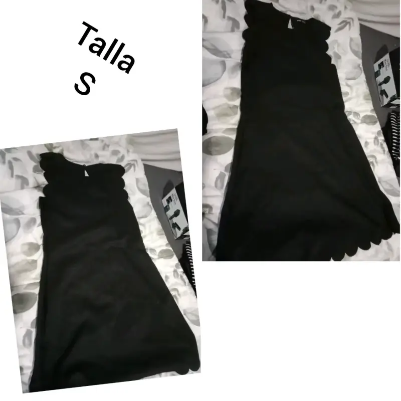 Vestido negro elegante talla S - 3