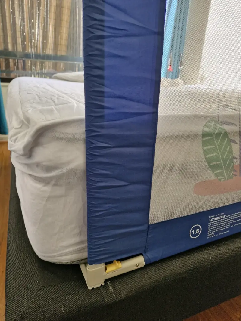 Baranda de seguridad para cama infantil azul - 3