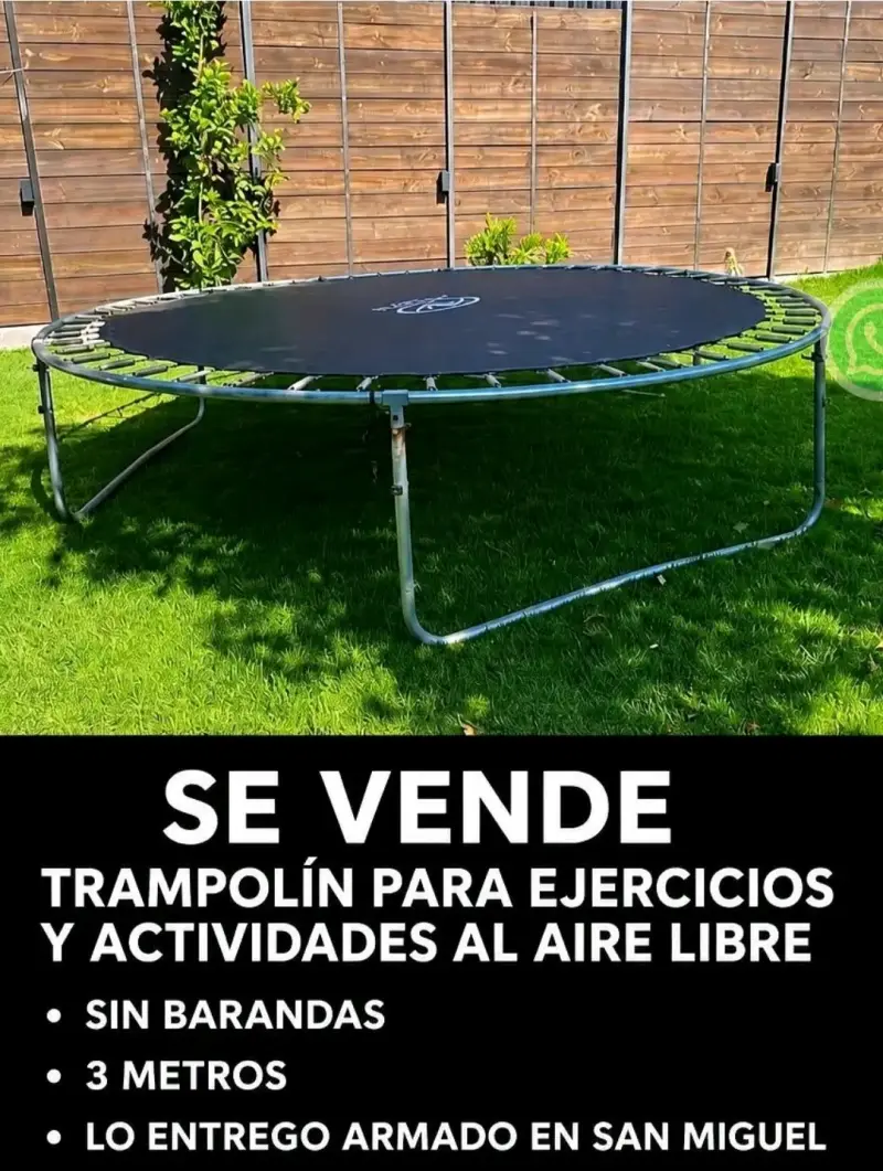 Trampolín para ejercicios al aire libre 3 metros
