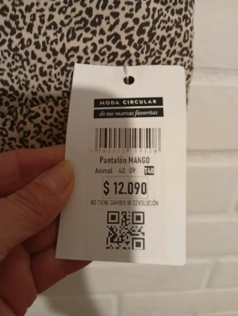 Pantalón animal print Mango talla 40 - 3