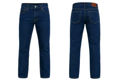 Jeans azul oscuro unisex de mezclilla - miniatura 1