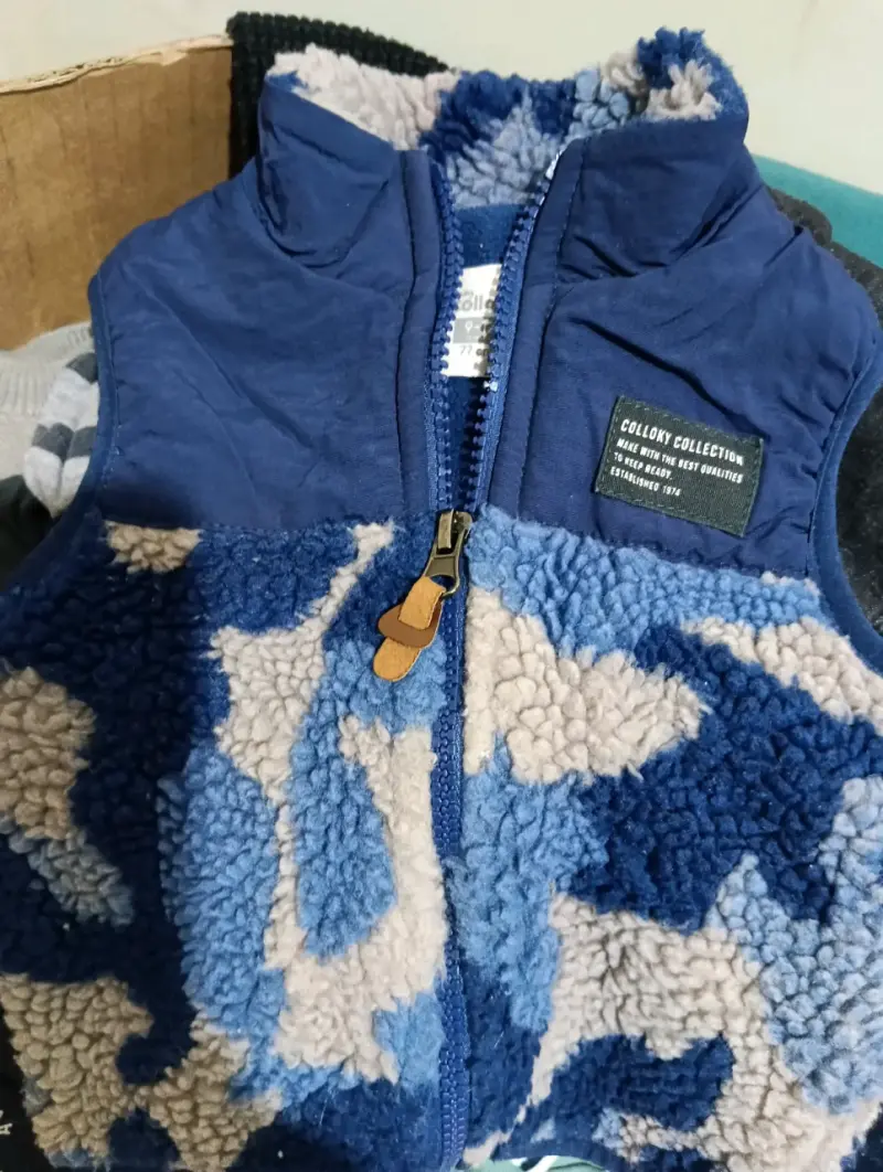Chaleco de lana azul para niño Colloky