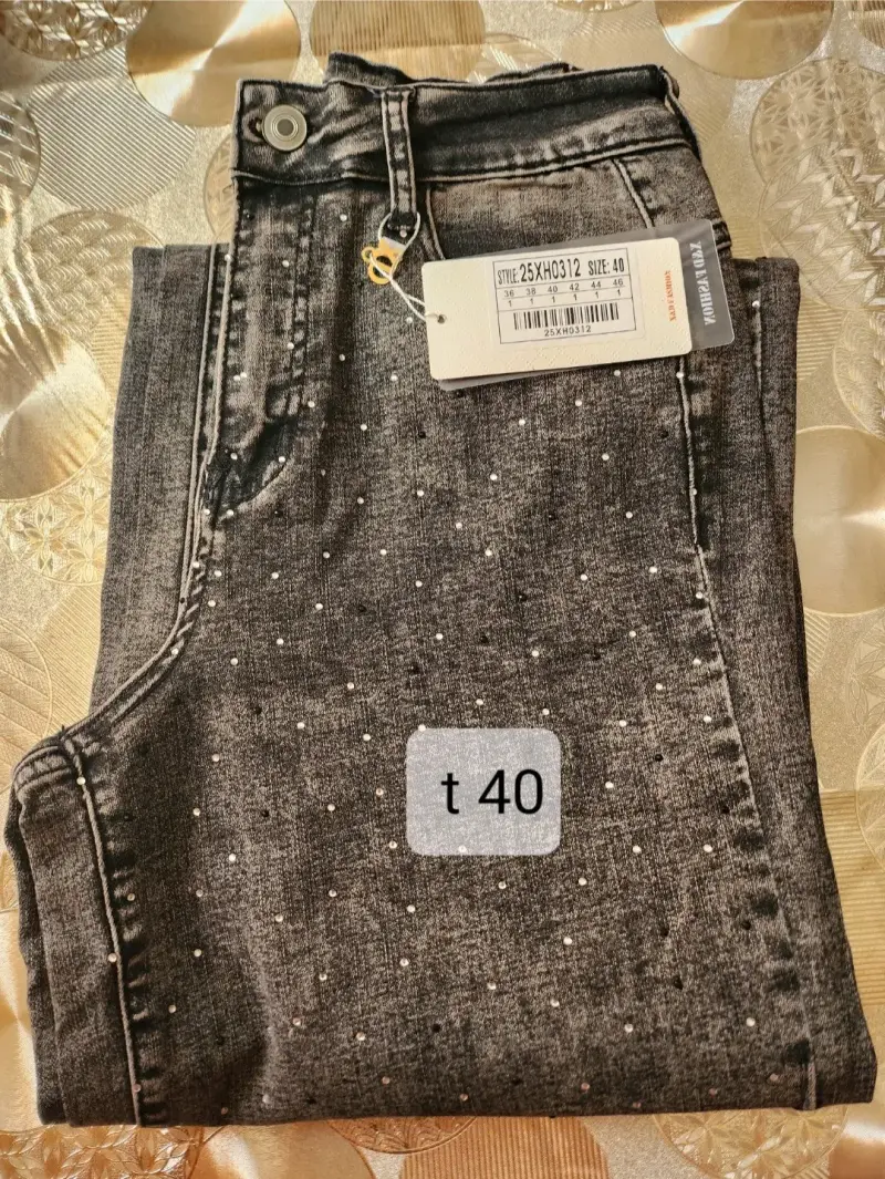 Jeans de mujer con detalles brillantes talla 36 - 3