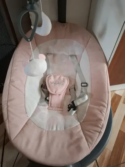 Silla mecedora para bebé Bebesit rosa - miniatura 1