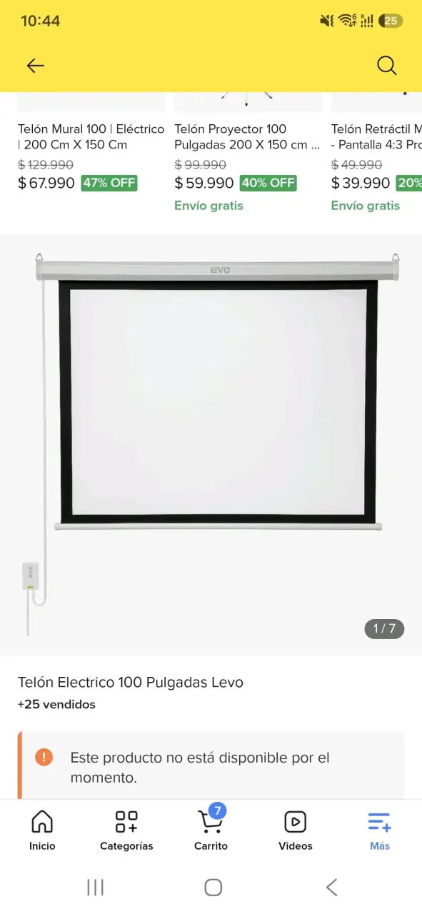 Telón Eléctrico 100 Pulgadas Levo