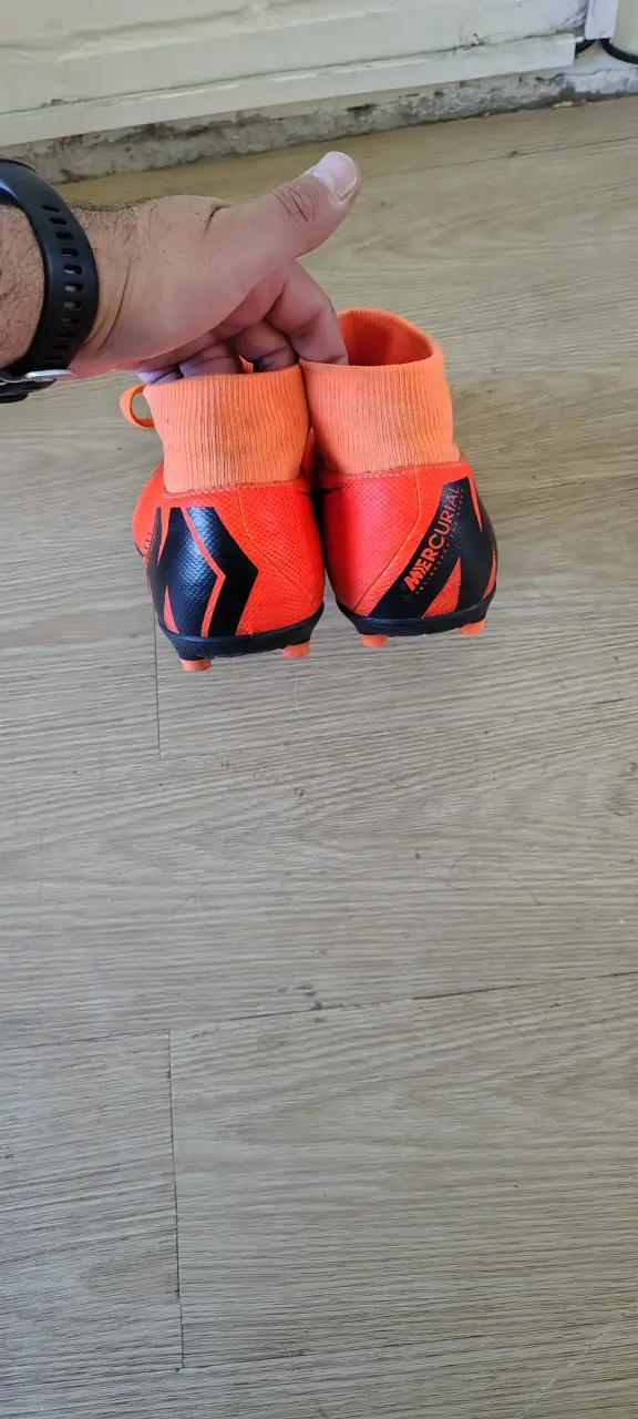 Botines de fútbol Nike Mercurial naranja - 4