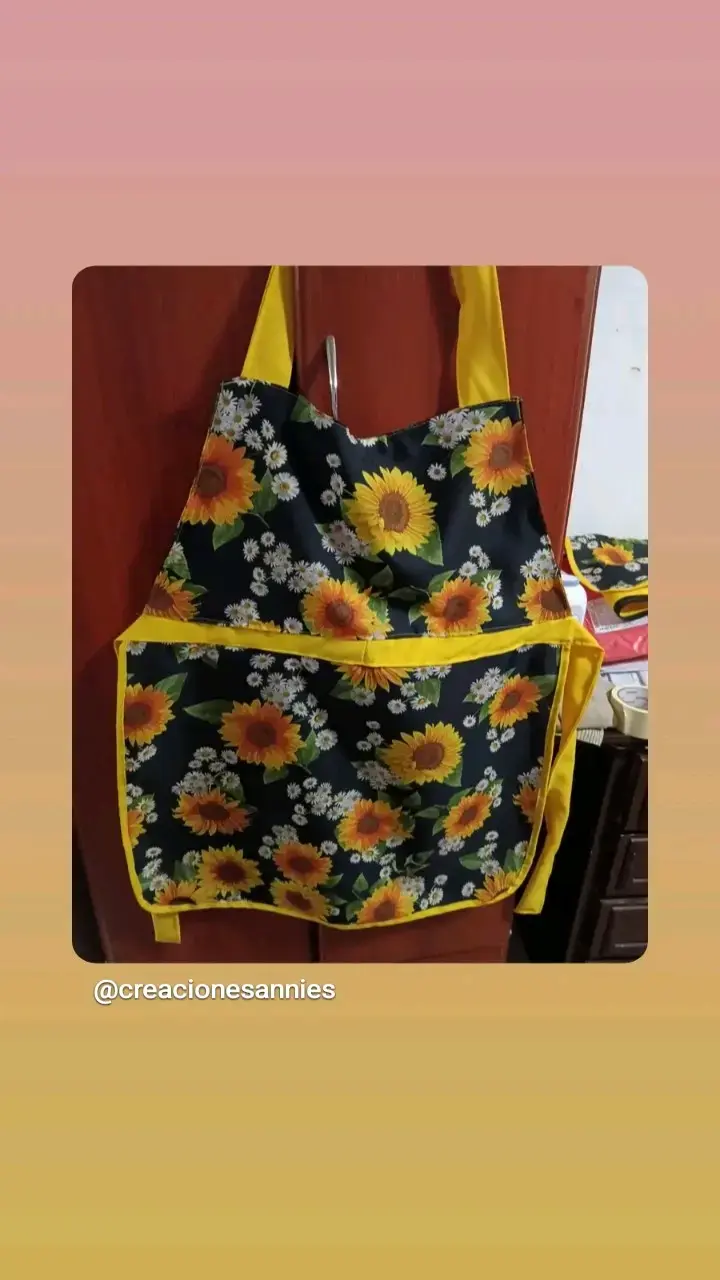 Delantal de cocina con diseño de girasoles - 1