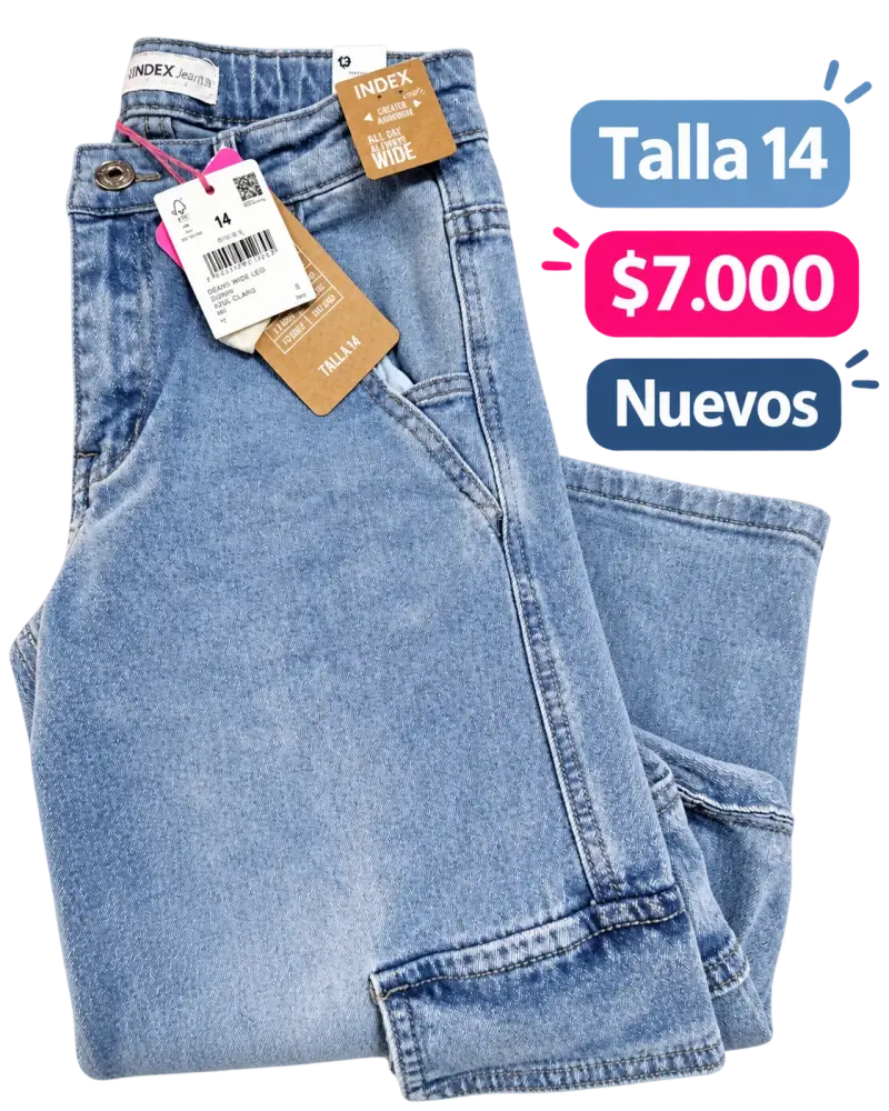 Jeans Índigo Talla 14 Nuevos